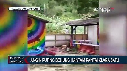 Angin Puting Beliung Hantam Kawasan Wisata Pantai Klara Lampung