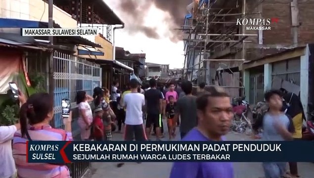 Kebakaran Di Permukiman Padat Penduduk jl. Kandea Makassar