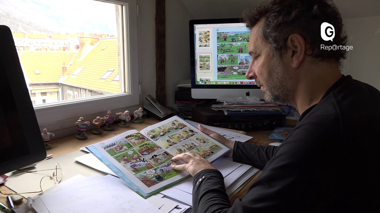 Reportage - Poupard, le dessinateur grenoblois des  Rugbymen
