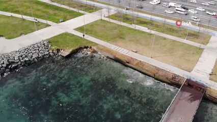 Avcılar Sahil Parkı’nda fırtına sonrası korkutan görüntü