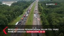 [Gambar Udara] Jalan Tol Cipali KM 122 Ambles, Berlaku Contra Flow