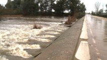Crecida de ríos y embalses en Extremadura por las fuertes lluvias