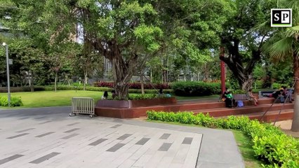 Shenzhen seaside at Shekou Sea World opposite Hong Kong mountains