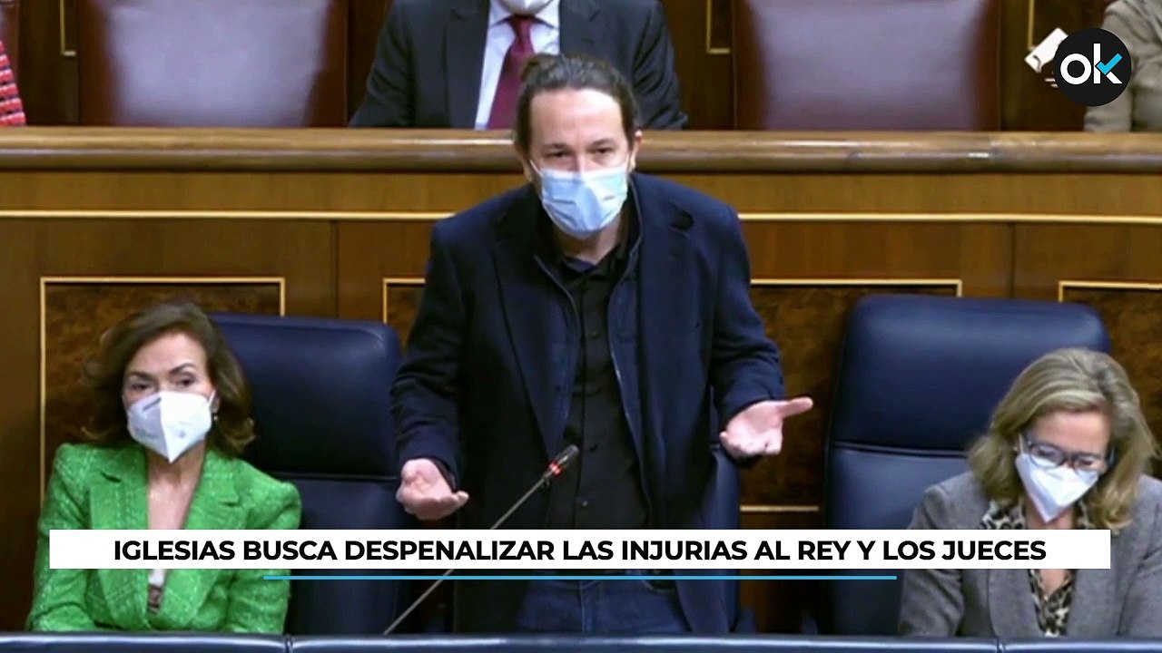 Órdago de Iglesias a Sánchez: presenta una ley para despenalizar las injurias al Rey y los jueces