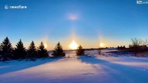 Ce qui apparait dans le ciel du Minnesota est magnifique : Parhélie ou faux soleil