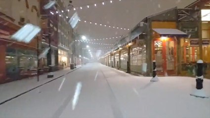 Snow falls across Ohio landscapes