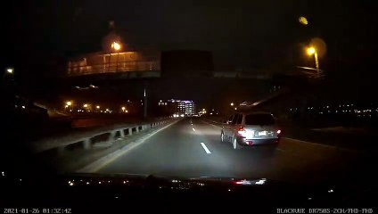 Car Hits Multiple Traffic Barriers on FDR Drive