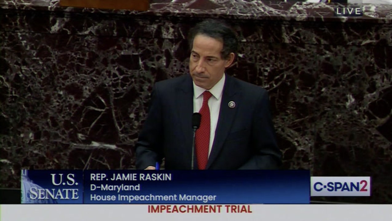 Rep. Jamie Raskin says 'This cannot be the future of America' in opening statements at Trump's impeachment trial