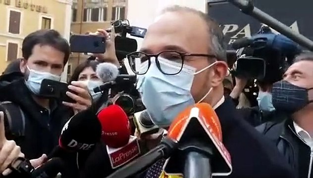 Davide Faraone dopo il colloquio con Mario Draghi