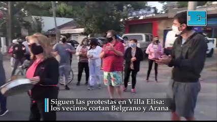 Siguen las protestas en Villa Elisa: los vecinos cortan Belgrano y Arana