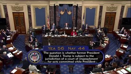 Download Video: El Senado vota a favor del 'impeachment' contra Donald Trump