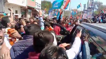 VIDEO: स्टेशन रोड से रैली निकालकर एनएसयूआई का प्रदर्शन