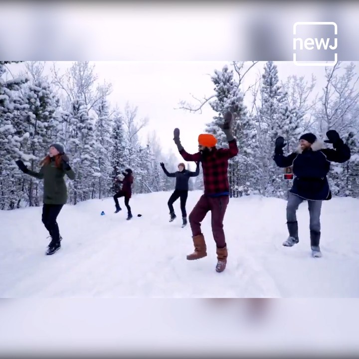 Bhangra Teacher Hosts Outdoor Classes Amid Heavy Snowfall