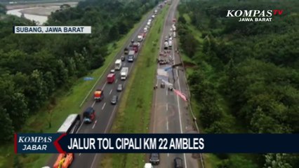 Kerusakan Parah Tol Cipali Tampak Dari Udara.