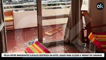 Una pelea entre inmigrantes ilegales destroza uno de los hoteles usados para alojar a 300 ‘menas’ en Canarias