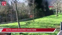 Şişli'de AVM'nin bahçesinde yangın paniği