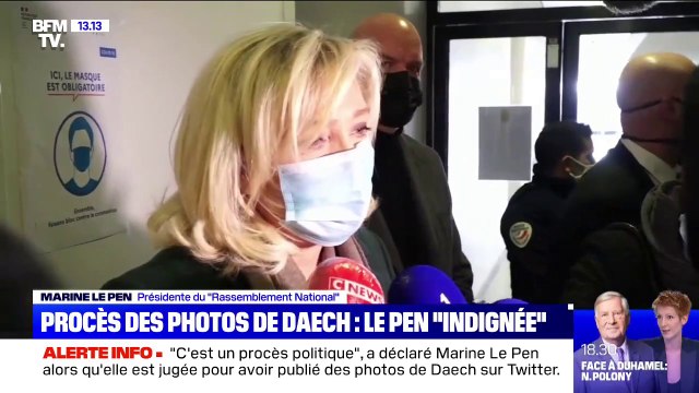Jugée pour avoir publié des photos de Daech, Marine Le Pen dénonce un procès politique