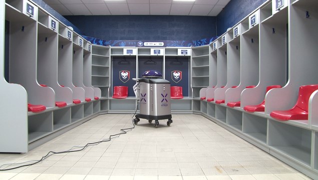 Désinfection des espaces du Stade Michel d'Ornano par la société UV Flash Services