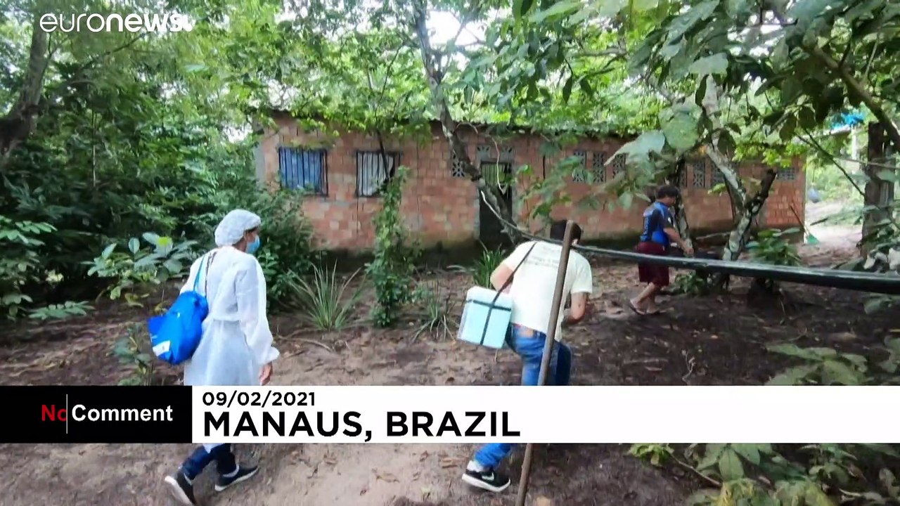 Brazil's Amazon riverside communities receive COVID jabs