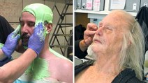 How old-age makeup is designed for movies and TV
