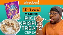 We Tried A Tasty Childhood Snack: Rice Krispies Treats Cereal | We Tried It | Allrecipes.com