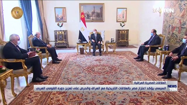 الرئيس عبد الفتاح السيسي يستقبل وزير خارجية جمهورية العراق