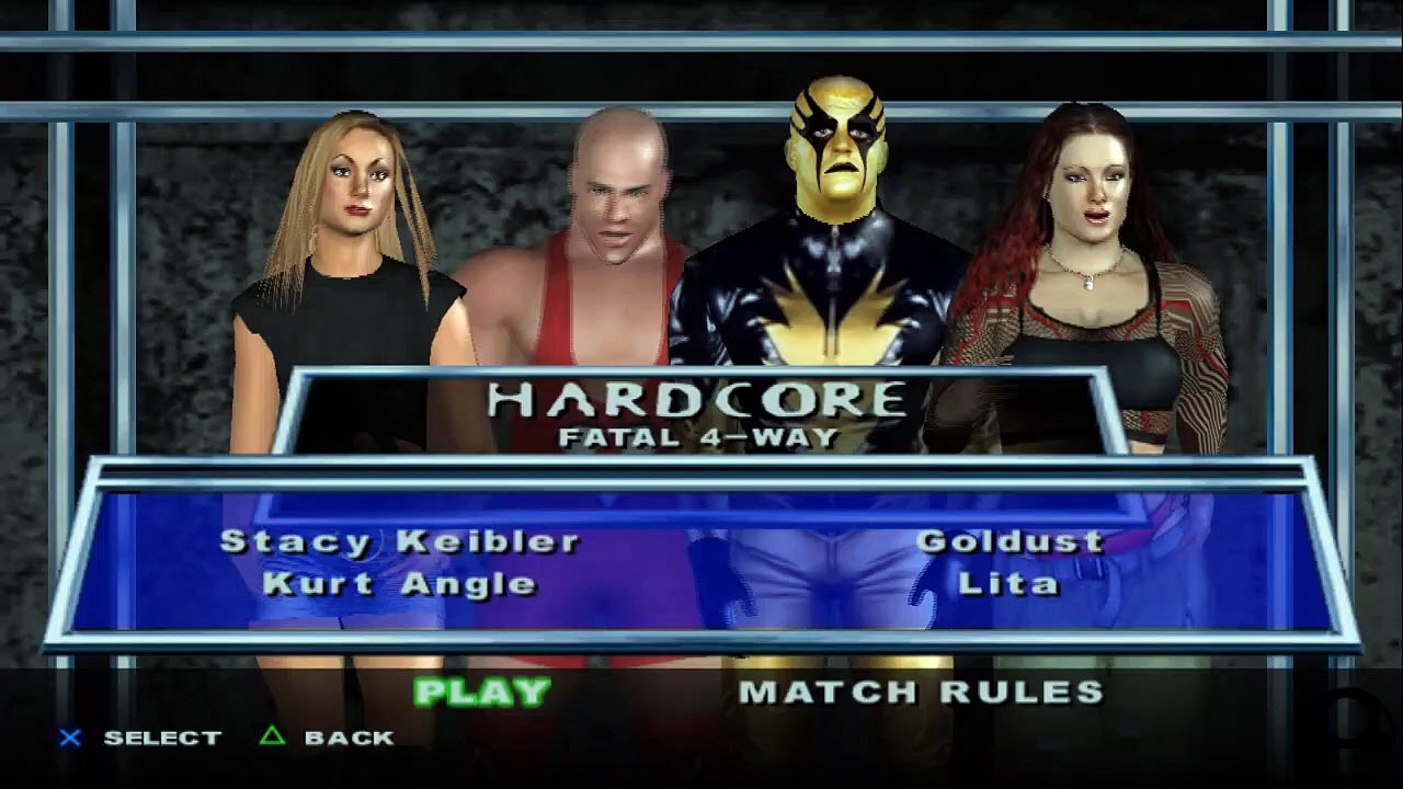 Here Comes the Pain Stacy Keibler vs Kurt Angle vs Goldust vs Lita