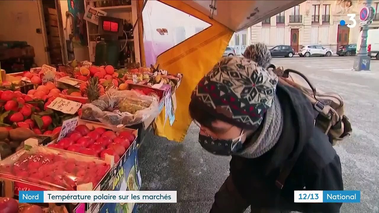 Vague de froid : sur les marchés du Nord, on s'adapte aux températures glaciales