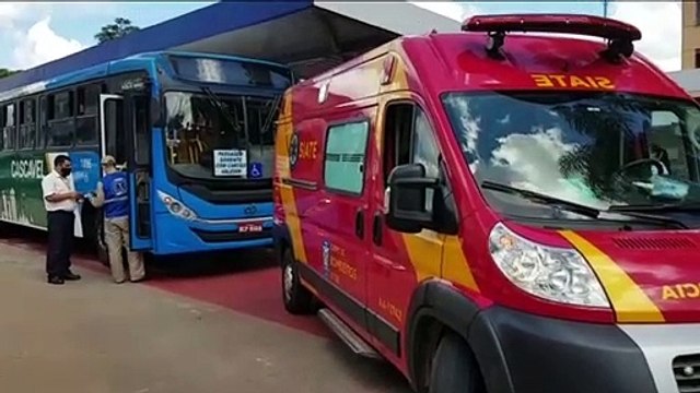 Idosa sofre queda dentro de ônibus coletivo e Corpo de Bombeiros é acionado