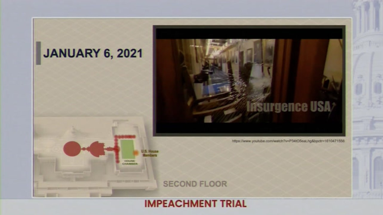 GRAPHIC: House managers show the moment Ashli Babbitt was shot and killed as she broke into the Capitol