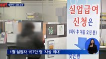 '고용 쇼크' 실업자 157만 명 사상 최다…취업자 98만 명 급감