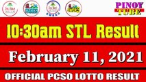 STL Result Today 10:30am February 11 2021 STL PARES STL SWER2 STL SWER3 PCSO Visayas and Mindanao
