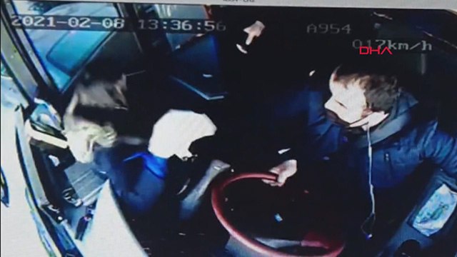 Otobüs şoförü ani fren yaptı; kadın yolcu yaralandı