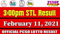 STL Result Today 3PM February 11 2021 Visayas & Mindanao STL Pares, STL Swer2, STL Swer3.