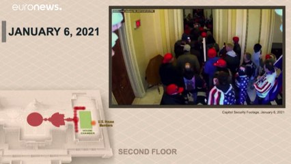 A Capitolium evakuálásáról készült biztonsági kamerás felvételek