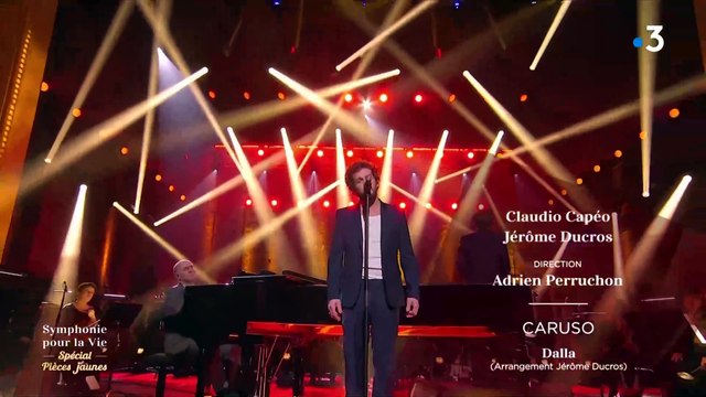 Claudio Capéo reprend Caruso en live sur France 3