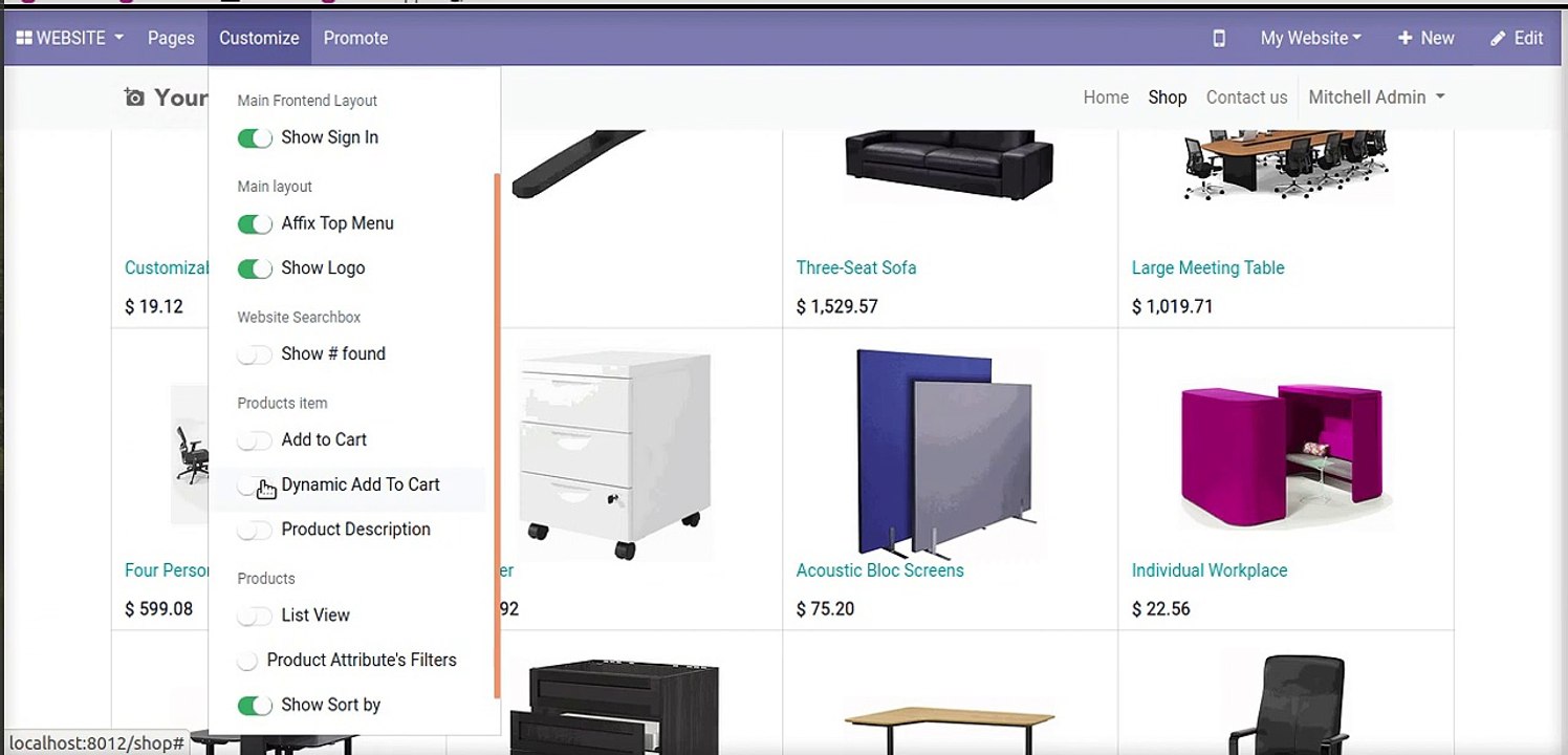 How to Dynamically add Products to cart based on Configuration | Odoo