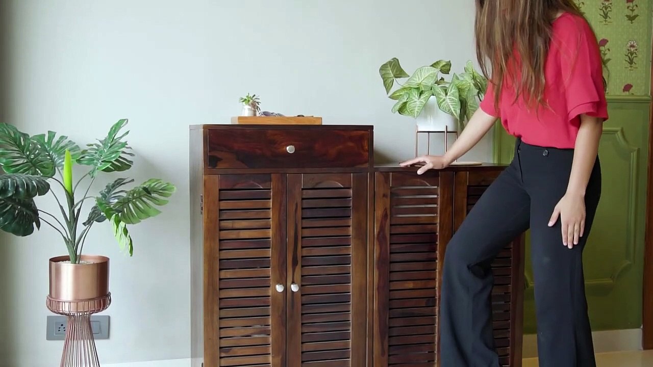 Wooden Shoe Rack Design _ Augur Shoe Rack _ Wooden Street