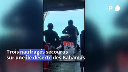 Sauvetage de trois naufragés sur une île déserte des Bahamas