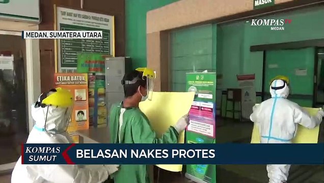 Nakes Khusus Covid-19 Protes di Medan
