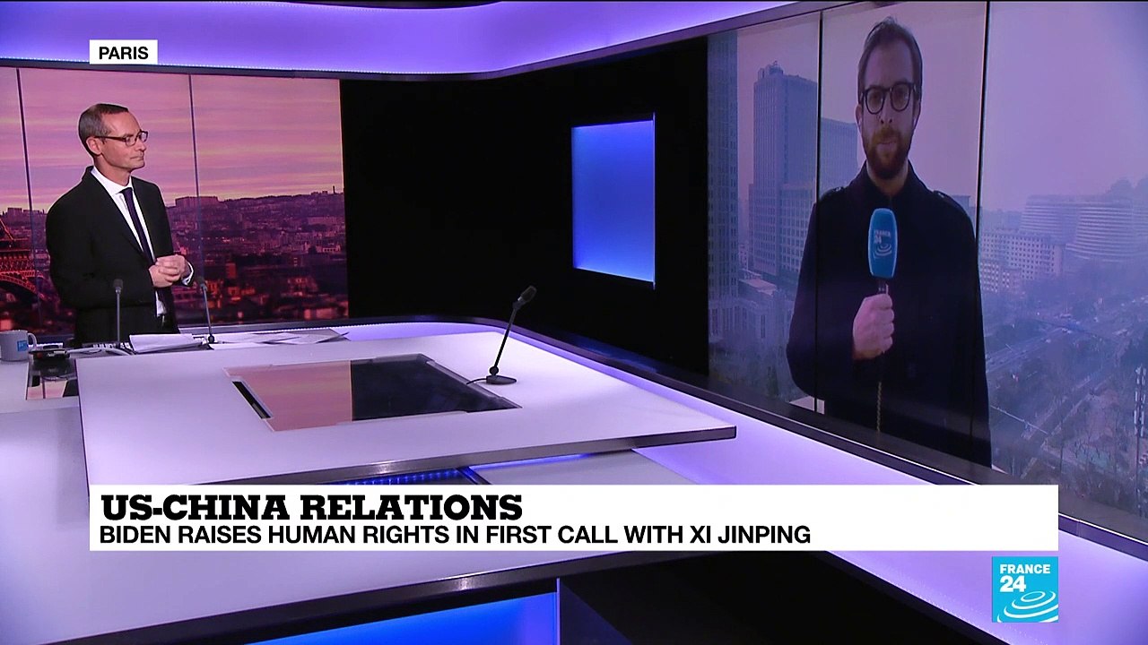 US-China relations: Biden raises human rights in first call with Xi Jinping