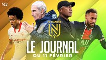 NEYMAR BLESSÉ, DOMENECH VIRÉ DU FC NANTES, KOMBOUARÉ LE REMPLACE, LA CDF I LES INFOS FOOT DU JOUR