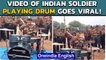 Indian soldier effortlessly playing drums is a big hit: Watch| Oneindia News