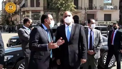 رئيس الوزراء يصطحب رئيس وزراء الاردن لزيارة ميدان التحرير