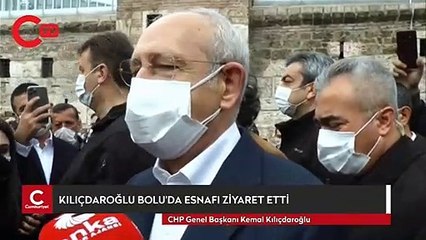 Kılıçdaroğlu Bolu'da esnafı ziyaret etti