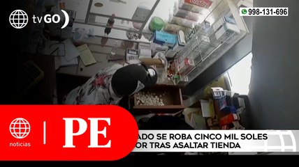Delincuentes asaltan tienda y se llevan 5 mil soles y licor | Primera Edición