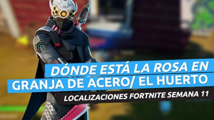 Dónde está la rosa en Granja de Acero o El Huerto - localizaciones Fortnite semana 11