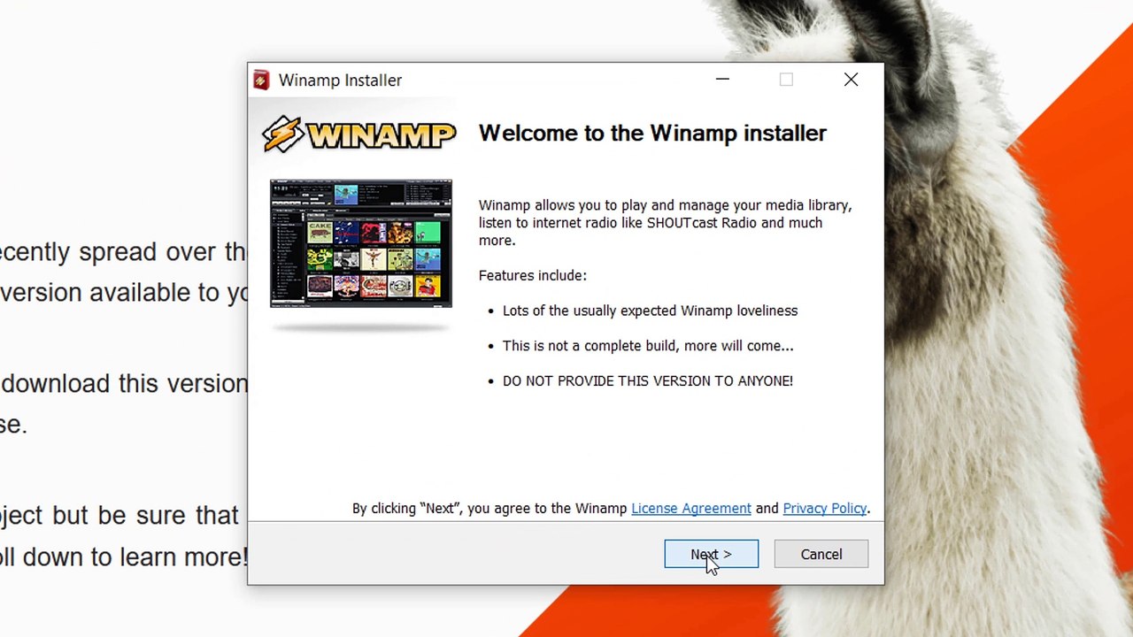 How to Download and Install WinAmp on Windows 10
