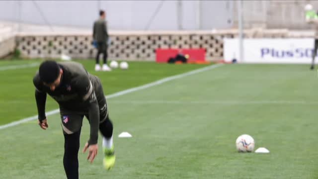El Atlético prepara el partido de Liga de este miércoles ante el Levante