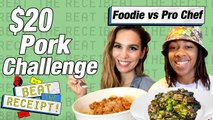 Christy Carlson Romano's Pasta vs Pro Chef Ashleigh Shanti's Pork Jowl Rice | Beat The Receipt | Food & Wine